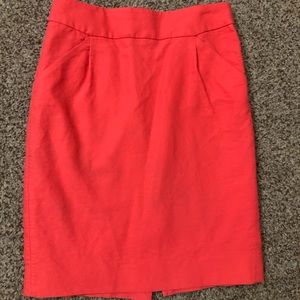 Pink J. Crew Pencil Skirt